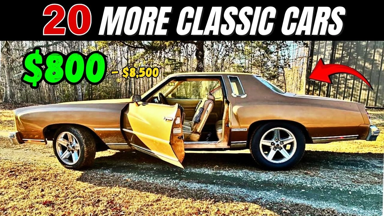 Just Listed on Marketplace! 20 Cool Classic Cars $800&ndash;$8,500!