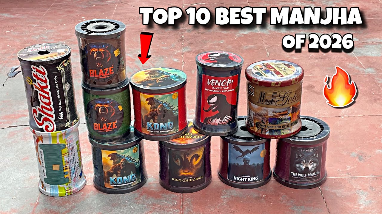 Top 10 Best indian Manjha Of 2026 | For Makarsankranti Kite Flying | Monokite, Blaze, Shakti &hellip;