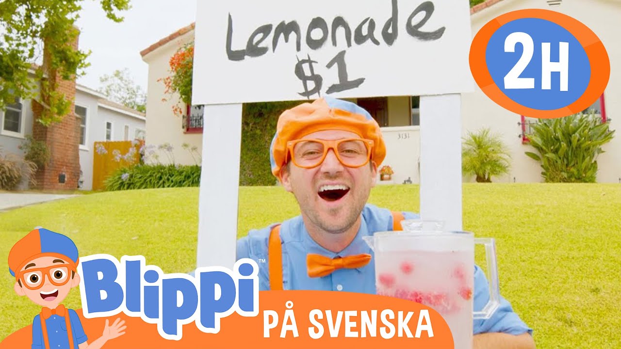 Blippi gör ett lemonadstånd! | @BlippiSvenska | Pedagogiska videor för barn