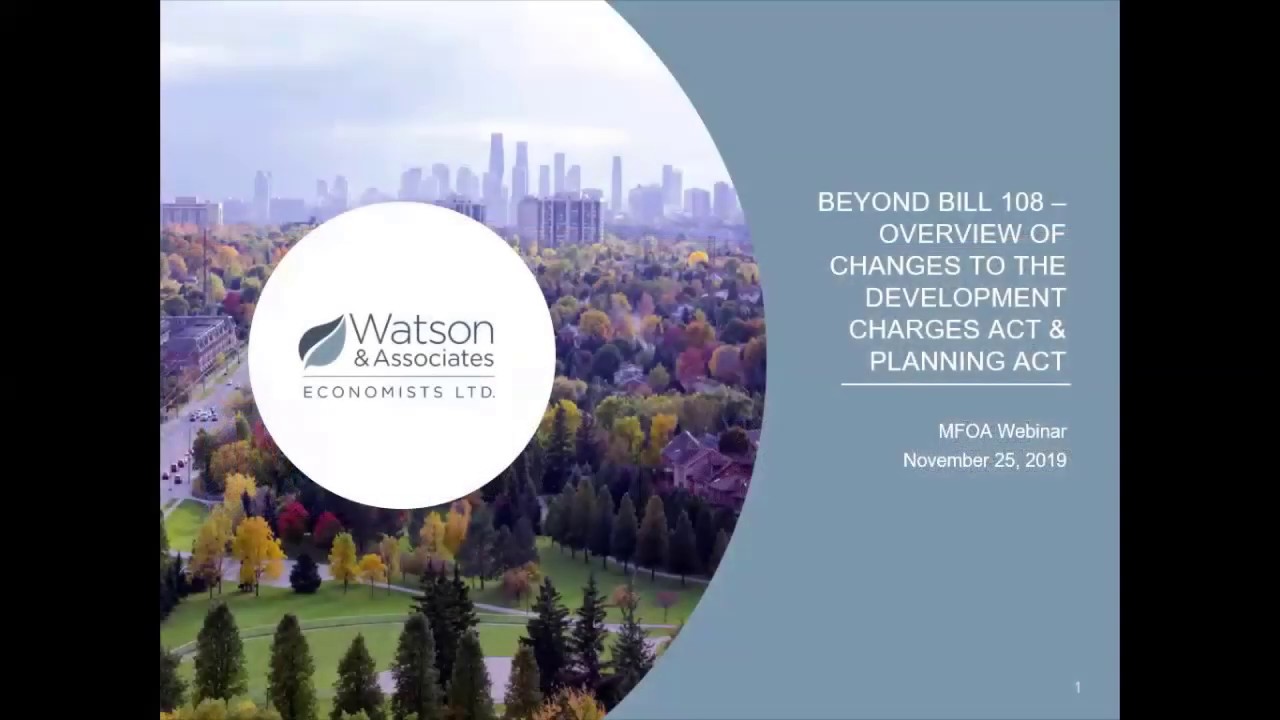 Beyond Bill 108   Changes to the Development Charges Act and Planning Act