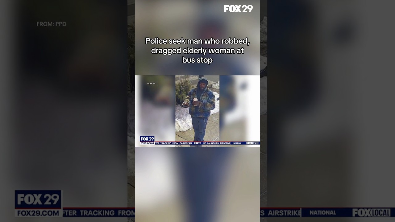 Police seek man who robbed, dragged elderly woman at bus stop
