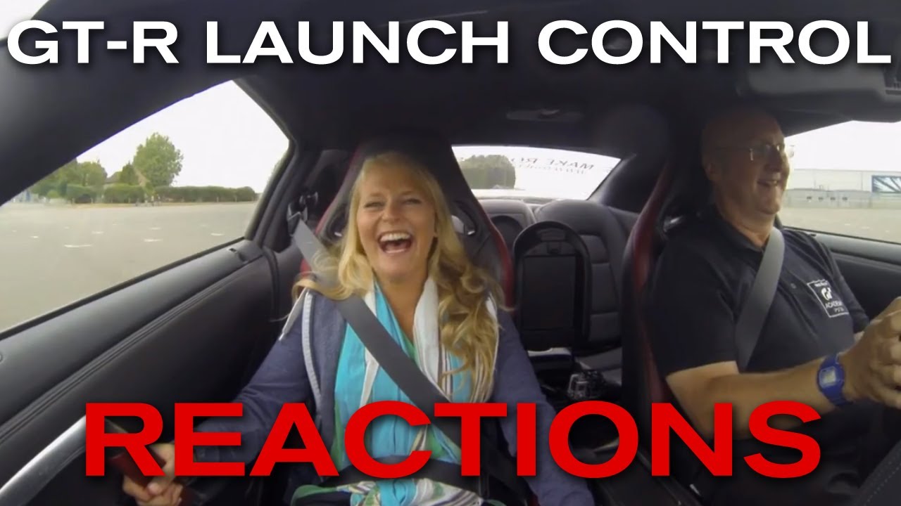 Nissan GT-R Launch Control Reactions - at GT Academy 2013 #RaceCamp GTR