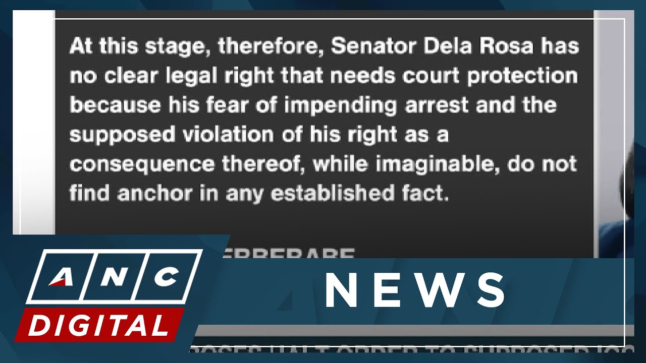 Solicitor General: Dela Rosa's fear of impending ICC arrest not anchored in fact | ANC