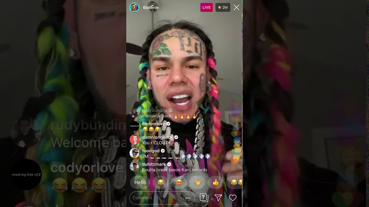6ix Nine FIRST Live Video !!!!  HITS 2 MILLION VIEWS !!! Six Nine 69 6ix 9ine ,