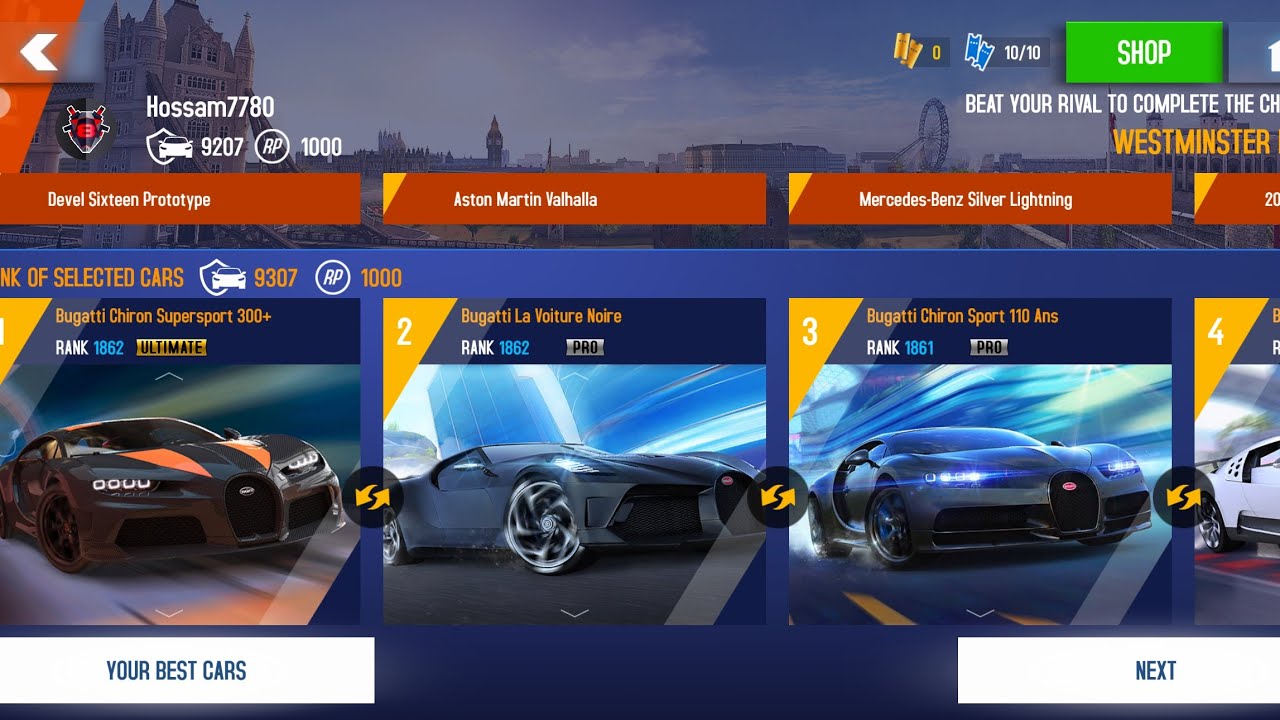 Asphalt 8, First Day Gauntlet Races With BUGATTI Lineups🔥