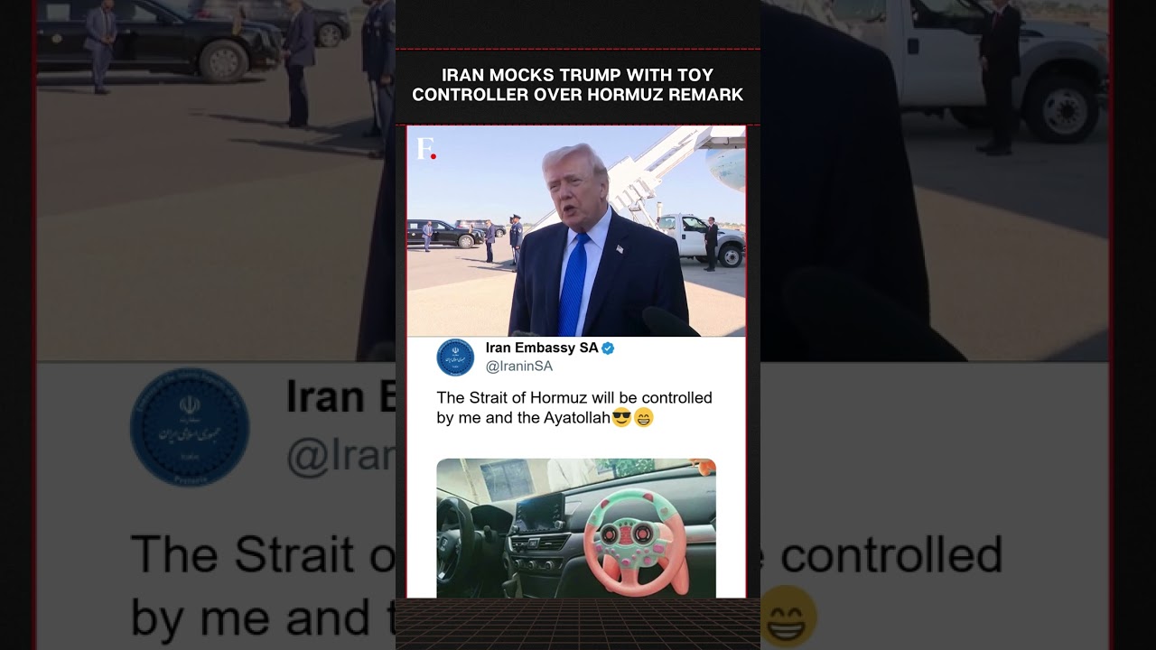 #ПервыеНовости: Иран высмеивает заявление Трампа об Ормузском проливе с помощью игрушечного контр...