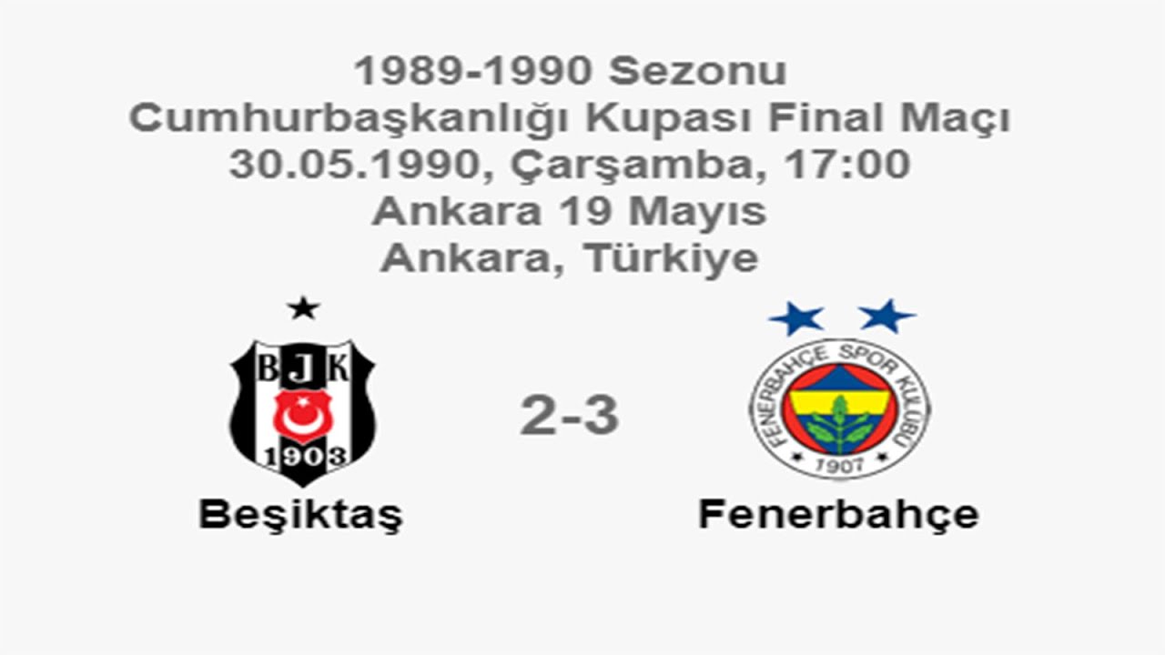 Beşiktaş 2-3 Fenerbahçe [HD] 30.05.1990 - 1989-1990 Turkish Presidential Cup (Ver. 2)