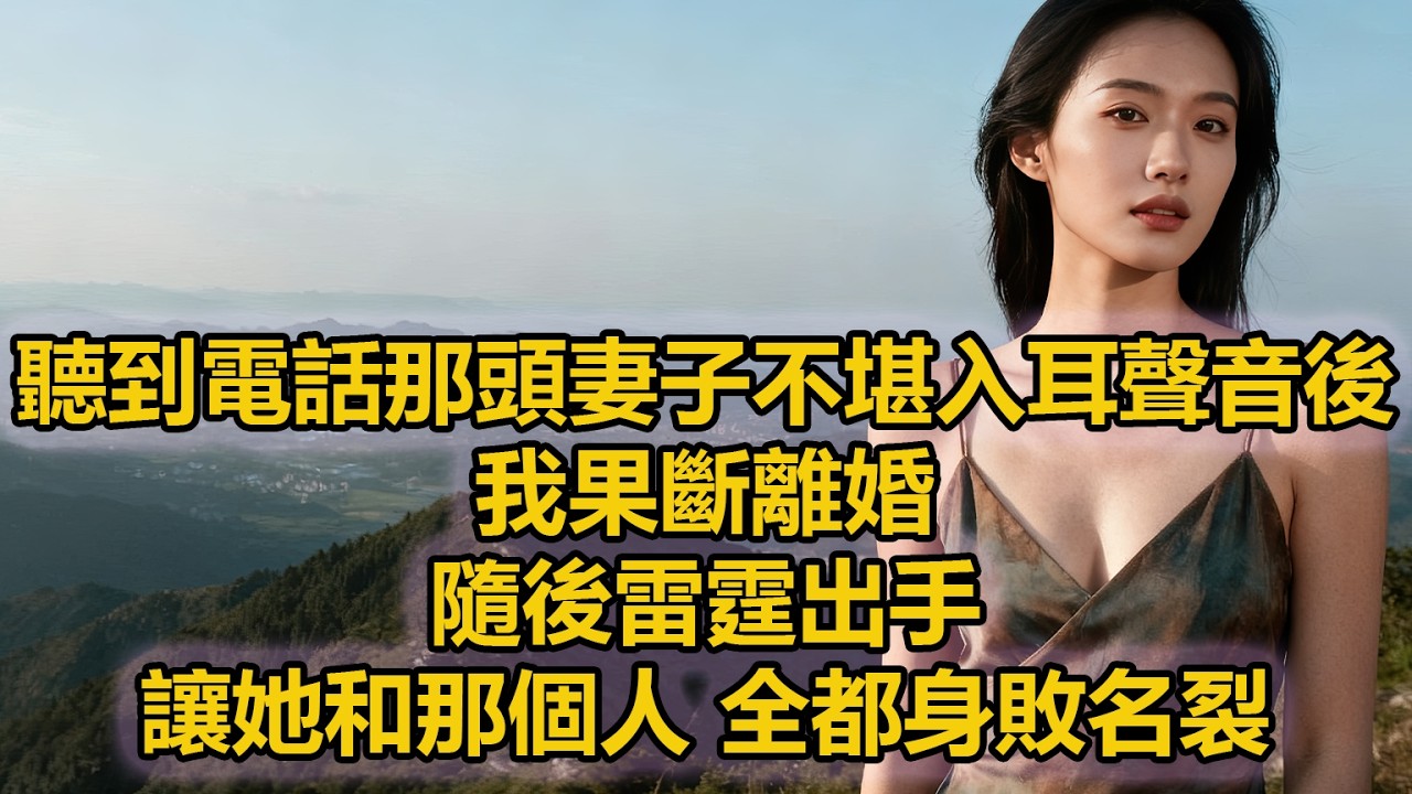 聽到電話那頭妻子不堪入耳的聲音後，我果斷離婚，隨後雷霆出手，讓她和那個人 全都身敗名裂
