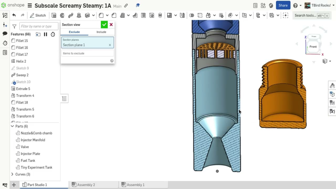 Hydrogen Peroxide - Potassium Permanganate  Monopropellant Rocket Engine