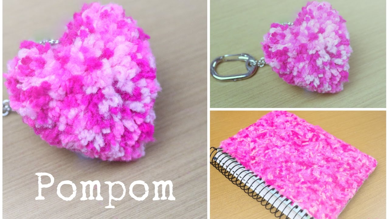 Coração de pompom