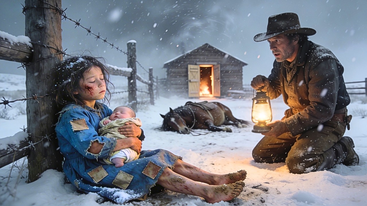 “Where Is Your Mother?”   Cowboy Finds Two Little Girls Freezing in the Snow and Changes Their Lives