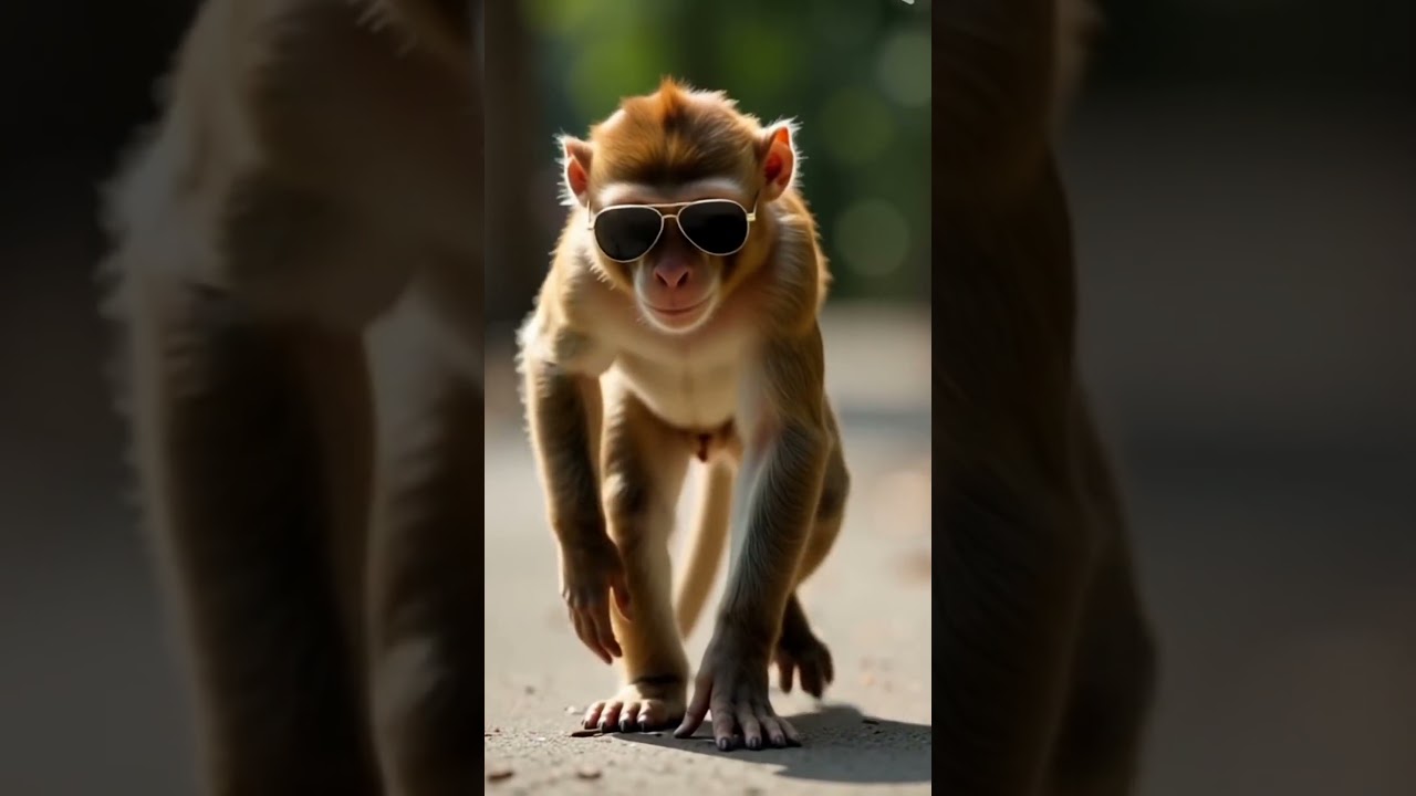 just see and watch , monkey slow motion walk #funny #funnymonkey #comedy #funniestvideo