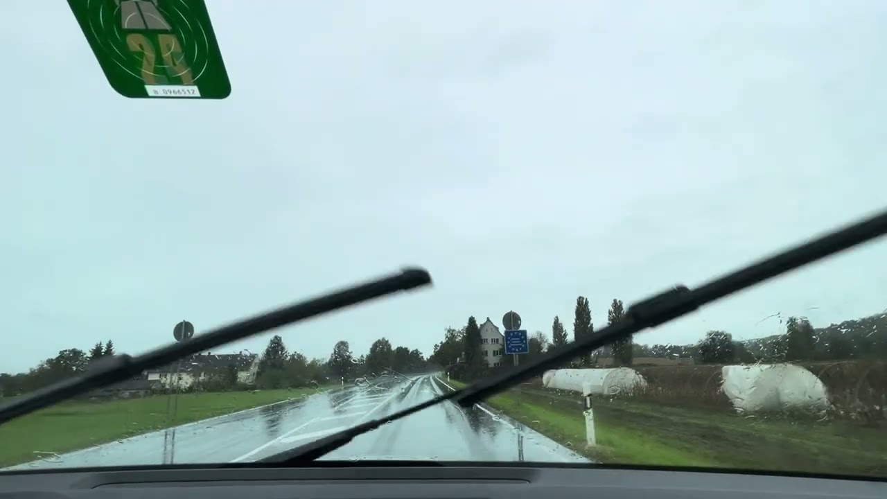 Driving from Rhine Falls, Neuhausen am Rheinfall, Switzerland to Lottstetten, Germany