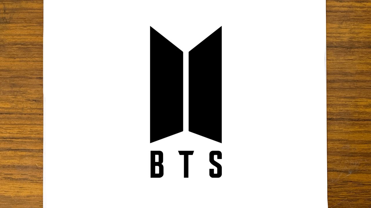 How to draw the BTS logo step by step | BTS logo drawing tutorial | Easy drawings step by step