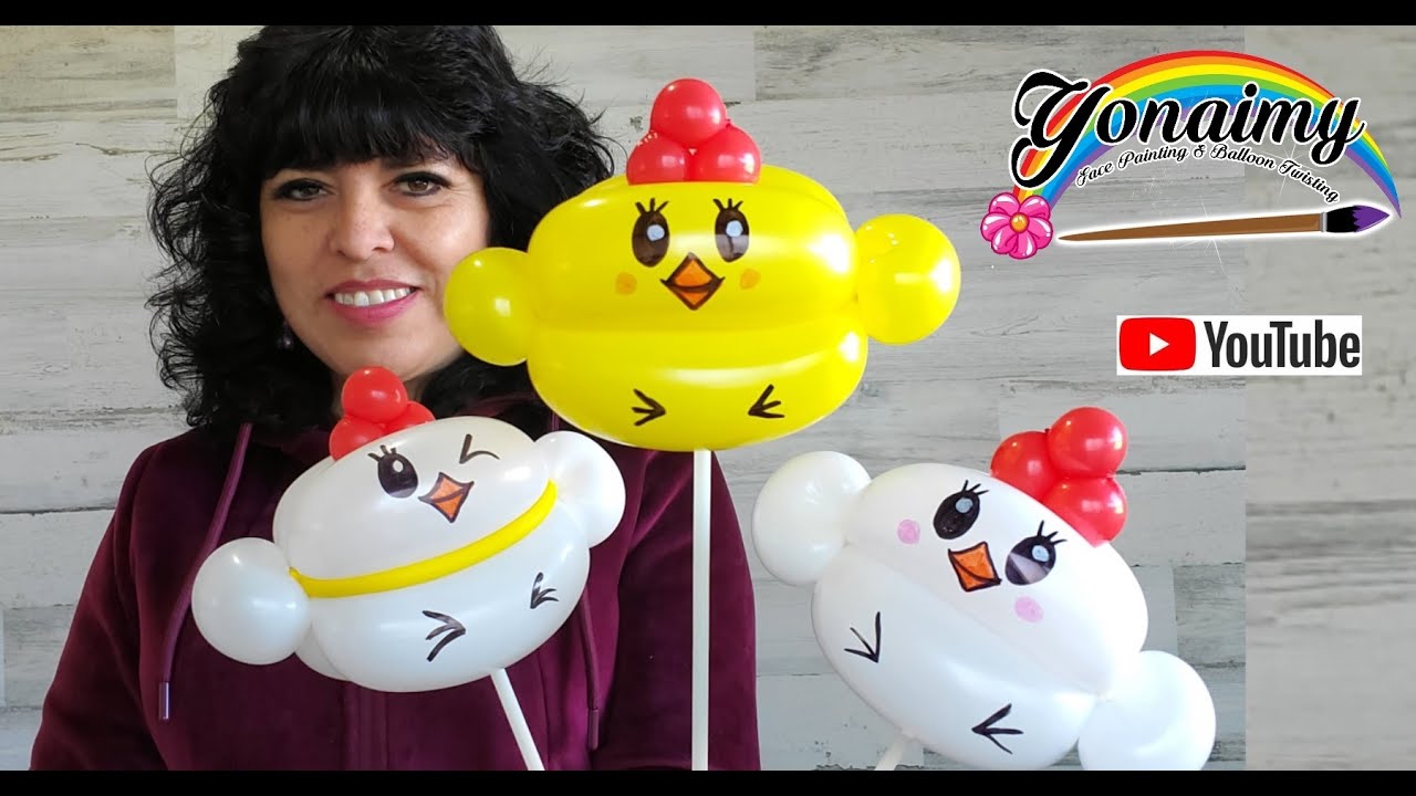 POLLITOS CHIBI 🐤 CON GLOBOS 260  🐔 CHICKEN BALLOON TUTORIAL