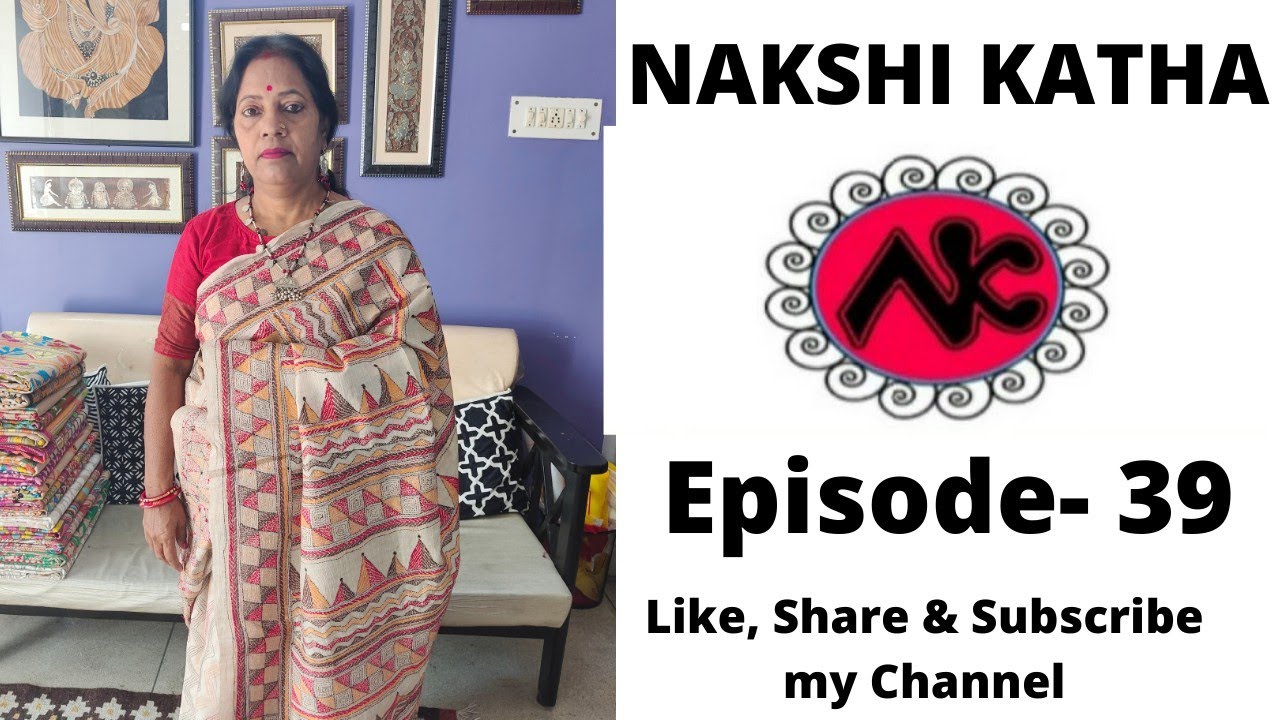Nakshi Katha® || Episode- 39 || Tussar Special || #tussar #gujratistitch #kanthastitch #purematerial