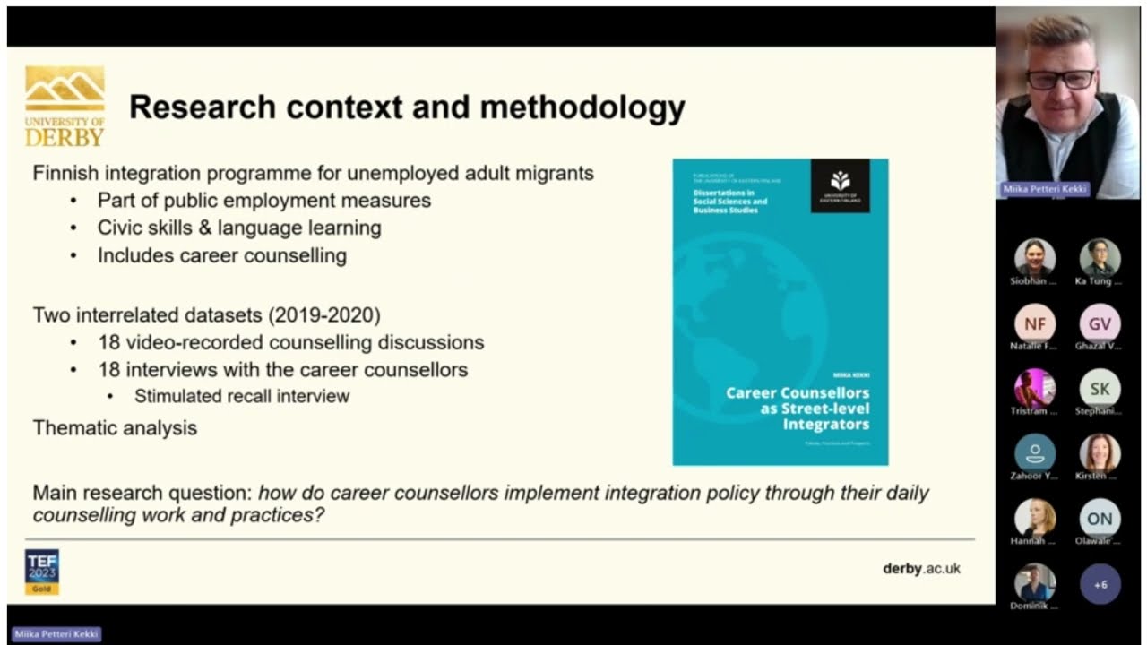 iCeGS Seminar: Career Counsellors as Street-Level Integrators