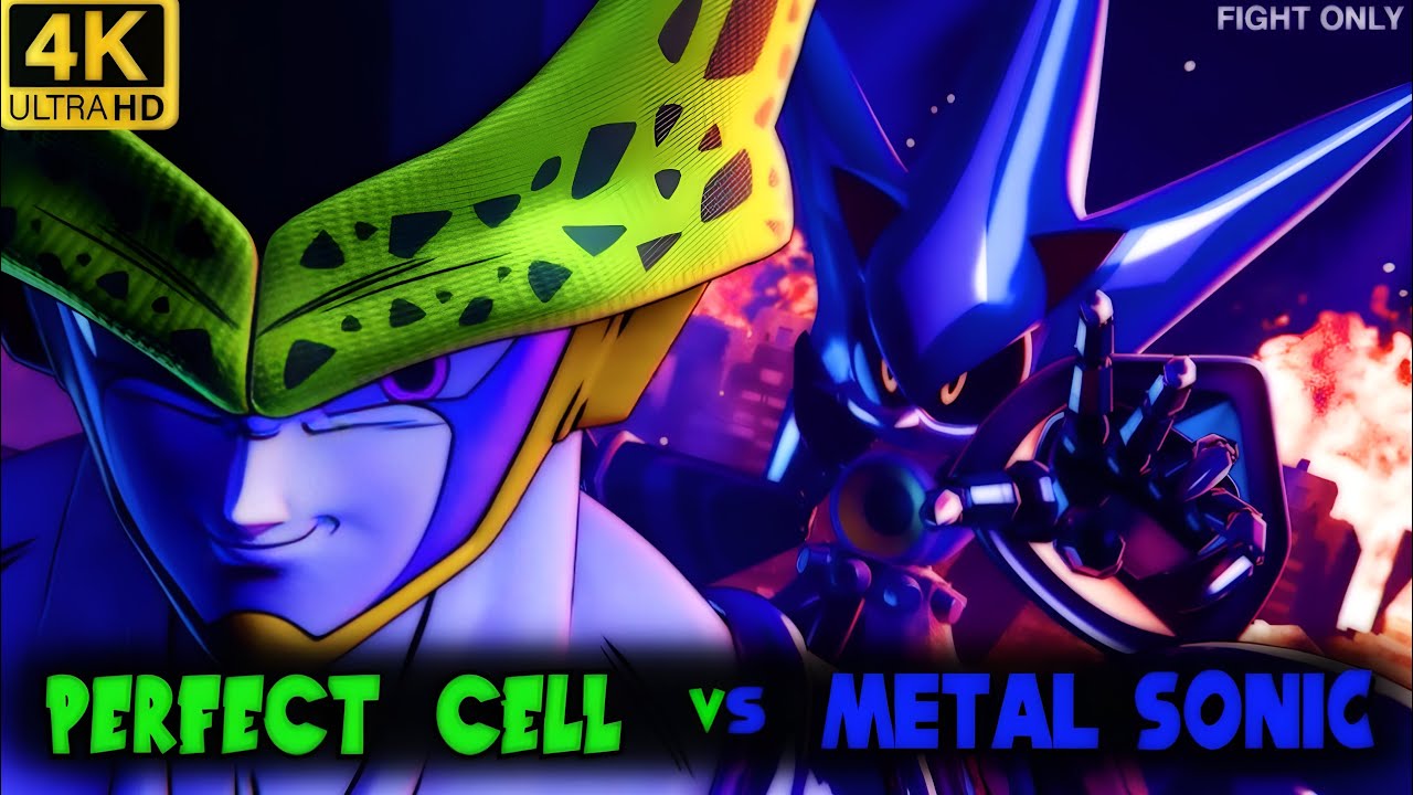 Cell VS Metal Sonic ( Dragon Ball VS Sonic ) -FIGHT ONLY-  #deathbattle  #dbz #sonic #fight 