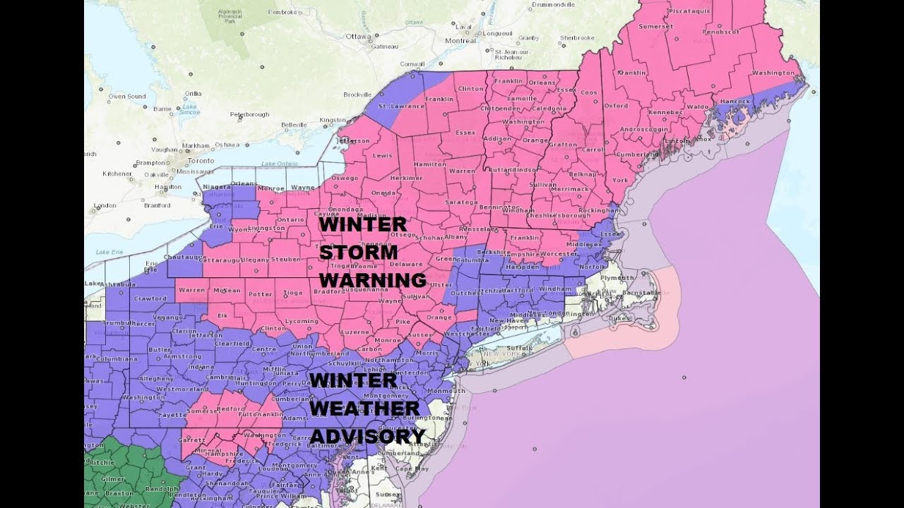 Winter Storm impacts New Jersey to Southern New England