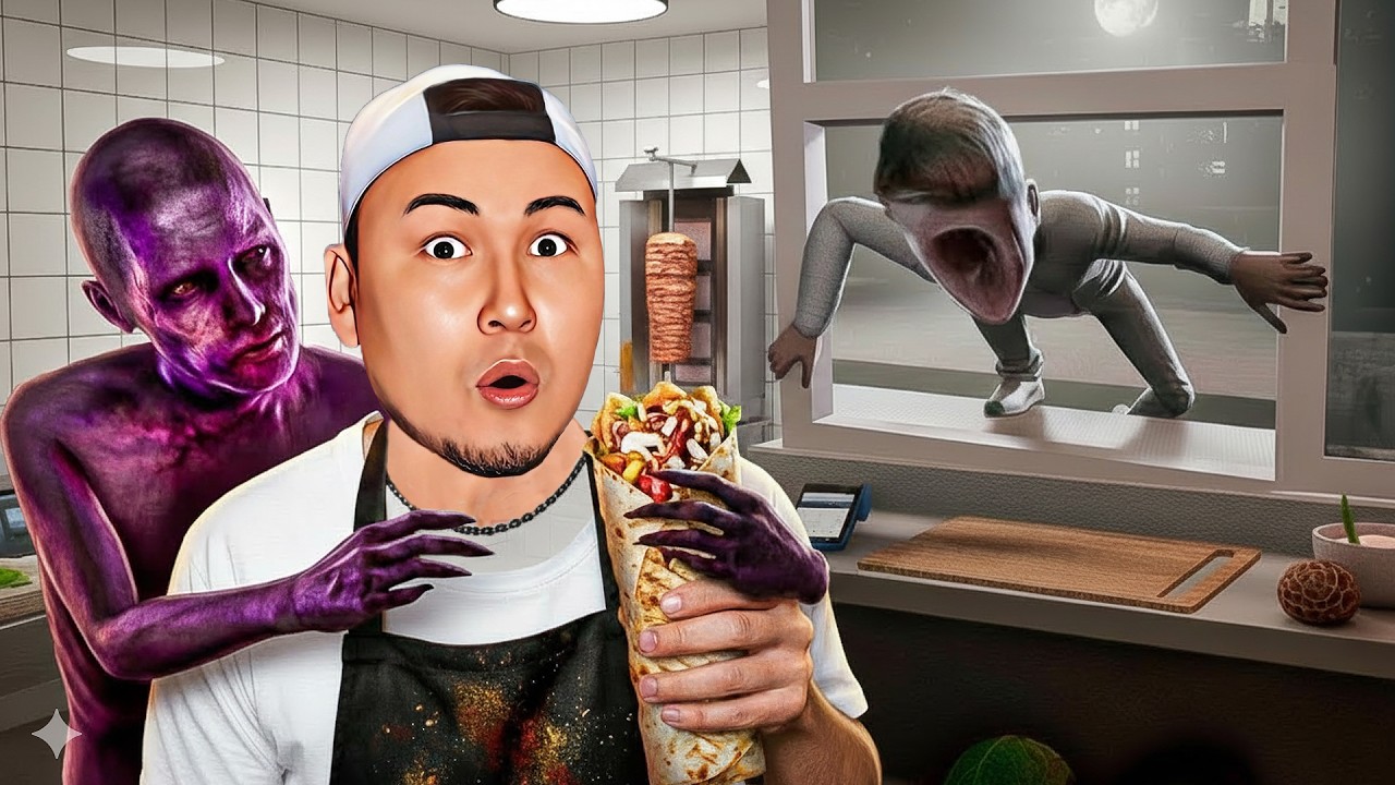 😱Түнгі 3:00 де Монстрларға шаурма сатып 5 күн жұмыс істедім! Scary Shawarma Kiosk: the ANOMALY