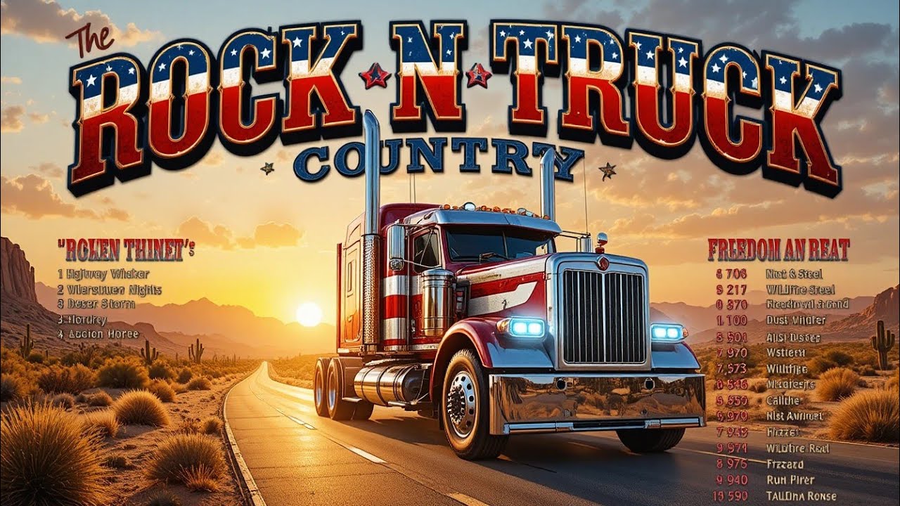 Rock N Truck – Best Music for Long Distance Driving. #TruckMusic #CountryRockVibes #HighwayJourney