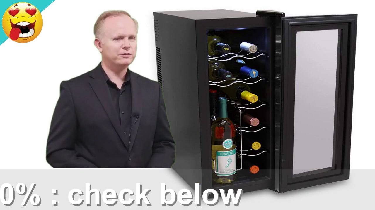 NutriChef PKTEWC120 Nutrichef 12 Bottle Thermoelectric Wine Cooler Refrigerator