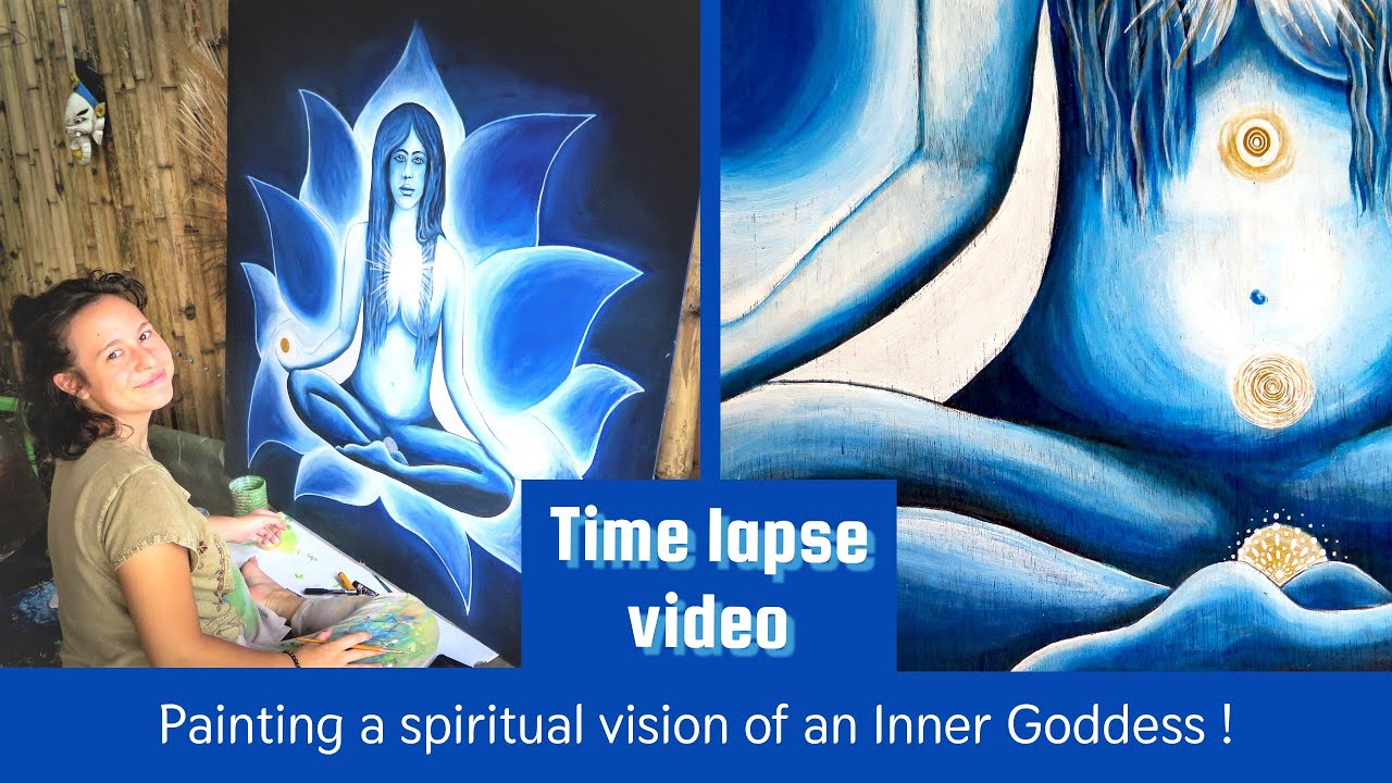 SPIRITUAL PAINTING TIMELAPSE - Peruquois Music || Acrylic on wood || Inner Goddess