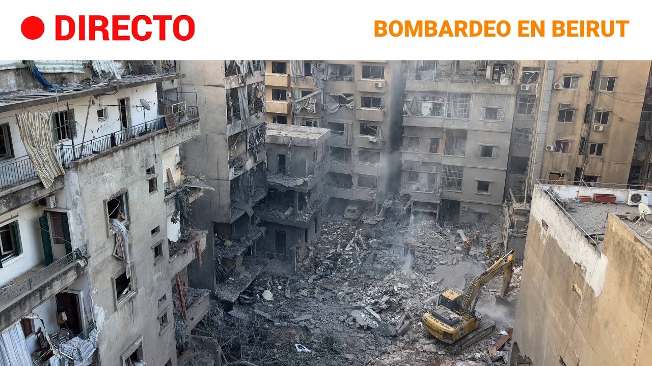 BEIRUT: EQUIPOS DE RESCATE buscan SUPERVIVIENTES  tras ATAQUE de ISRAEL en ZONA RESIDENCIAL | RTVE