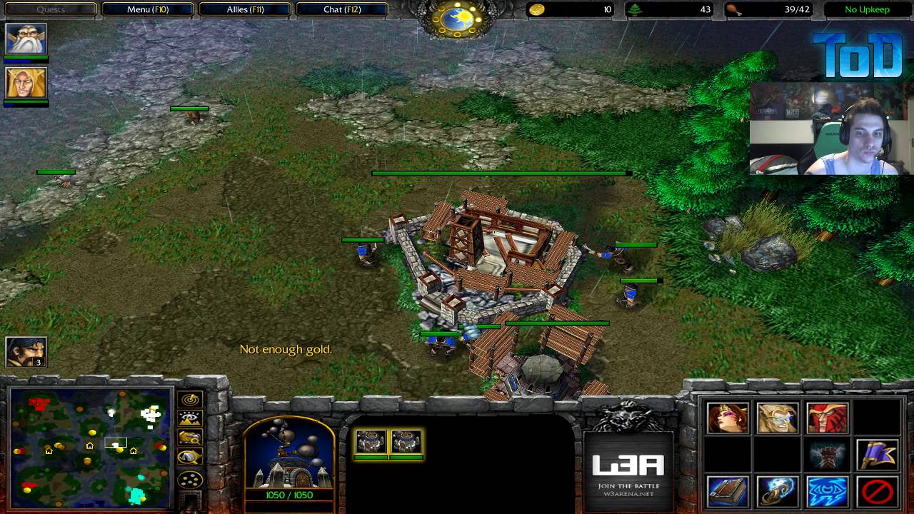 Warcraft III #21 ToD & Grubby 2v2 vs NightElf&Random (Death Trap)