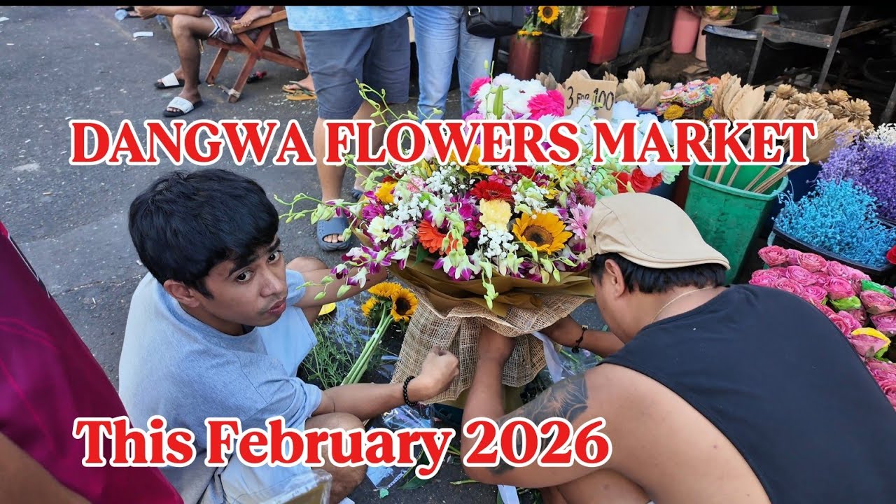 1st of February 2026 DANGWA FLOWERS MARKET TOUR SCENES in SANTA CRUZ MANILA PHILIPPINES