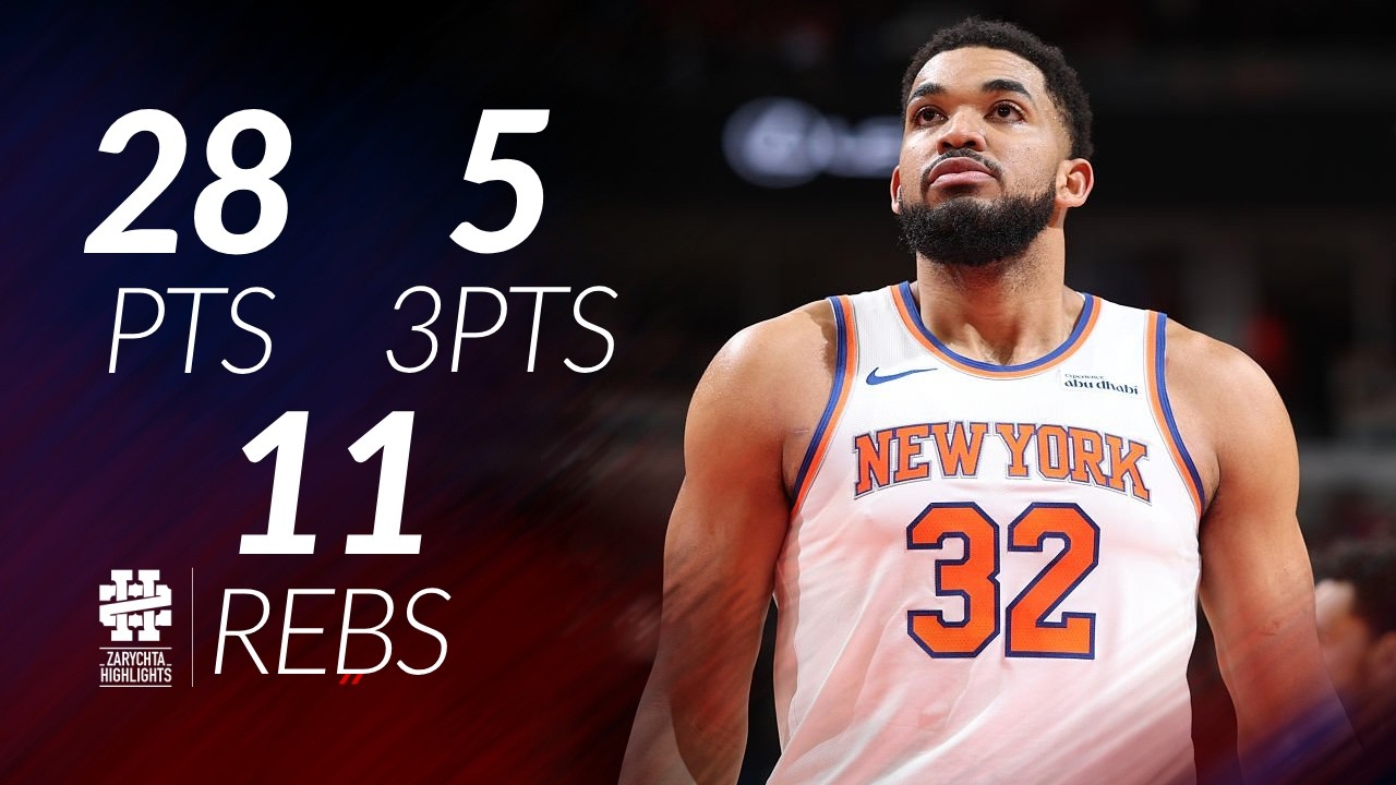 Karl-Anthony Towns 28 pts 5 threes 11 rebs vs Bulls 25/26 season