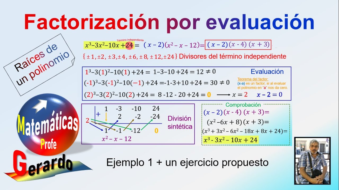Factorización por evaluación. Ejemplo 1