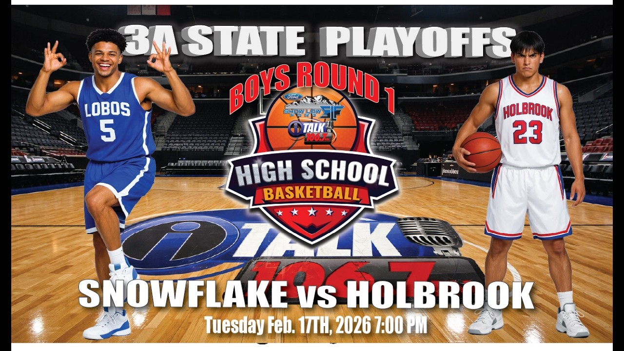 SNOWFLAKE LOBOS vs HOLBROOK ROAD RUNNERS Boys 3A State Playoffs Round 1 Full Game