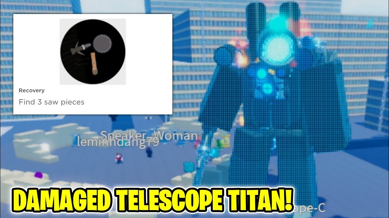 How to get DAMAGED TELESCOPE TITAN in Super Box Seige Defense (ROBLOX)