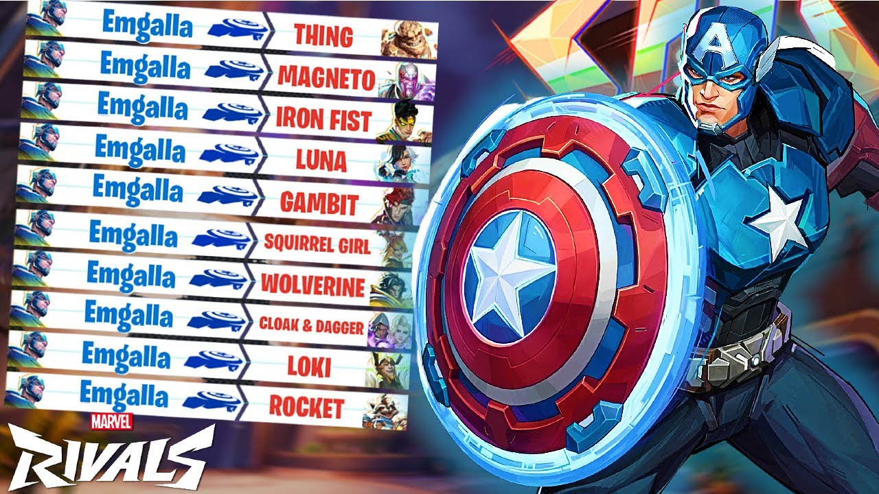 Destroying The Enemy Backlines With Captain America - Marvel Rivals