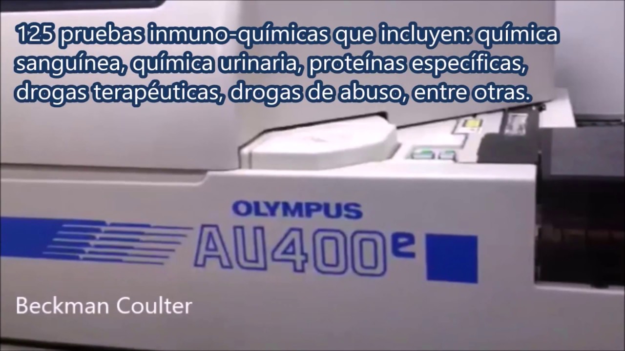 OLYMPUS BECKMAN COULTER AU400 ANALIZADOR CLINICO EQUIPO DE QUIMICA SANGUINEA DE LABORATORIO TUTORIAL