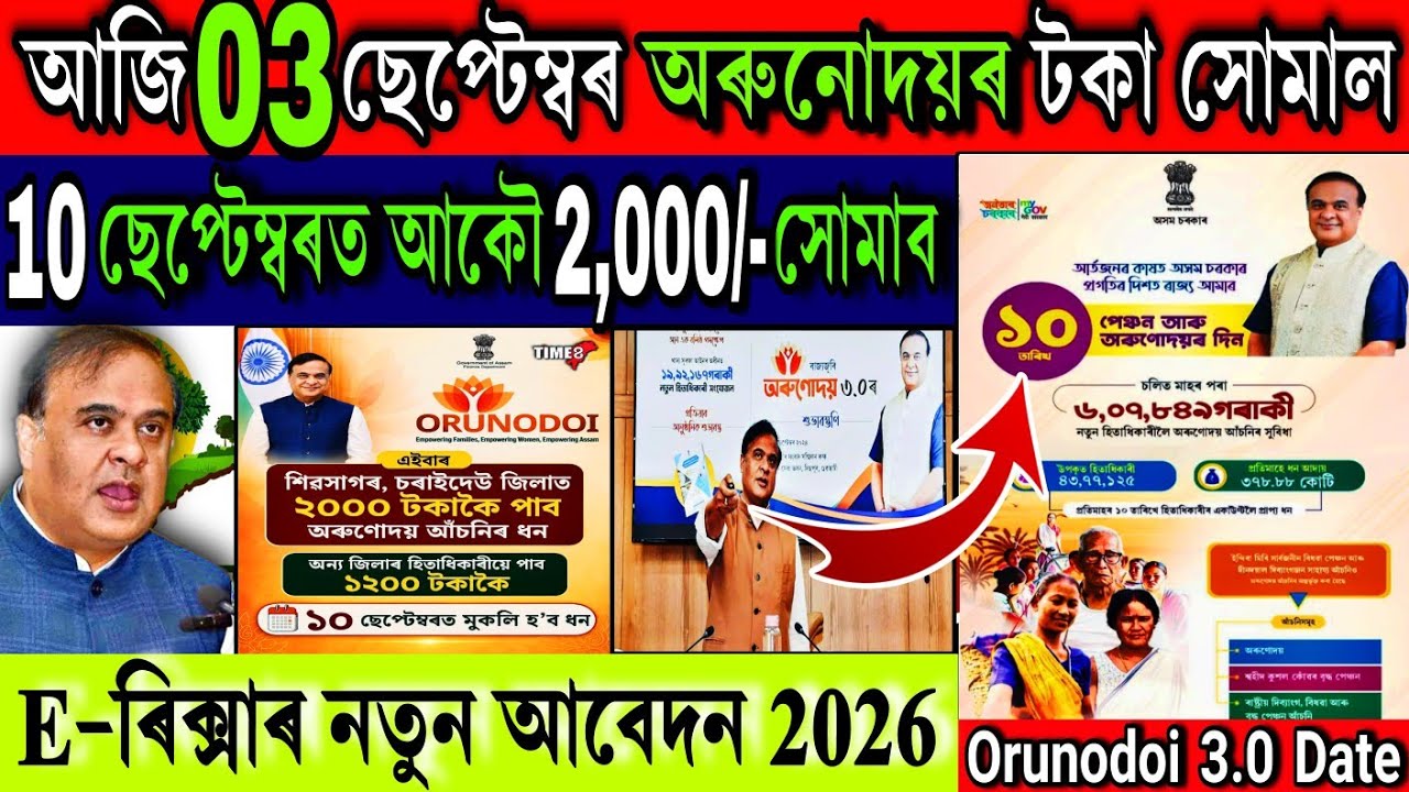 Just Orunodoi 3.0 Scheme Big Breaking News // E-rickshaw Online Apply 2026 // SHG Women, Shopping