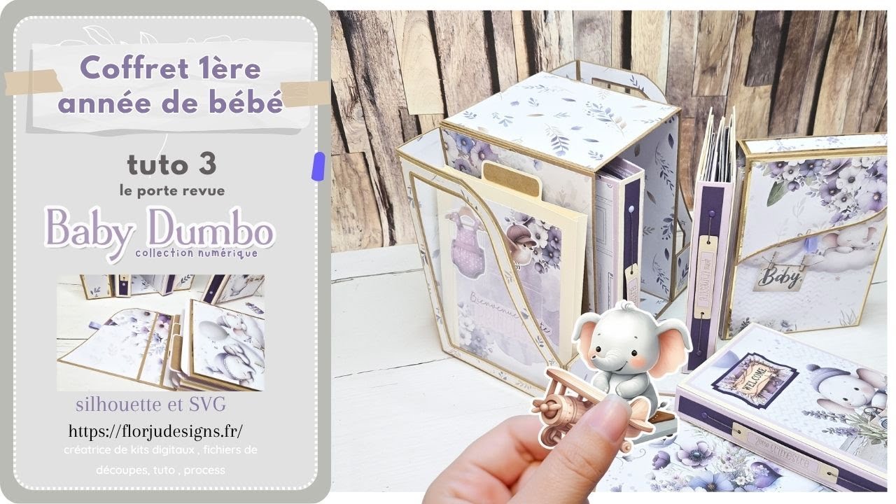 TUTO 3/4 Coffret 1ère année de bébé , le porte revue Collection Baby Dumbo version fille