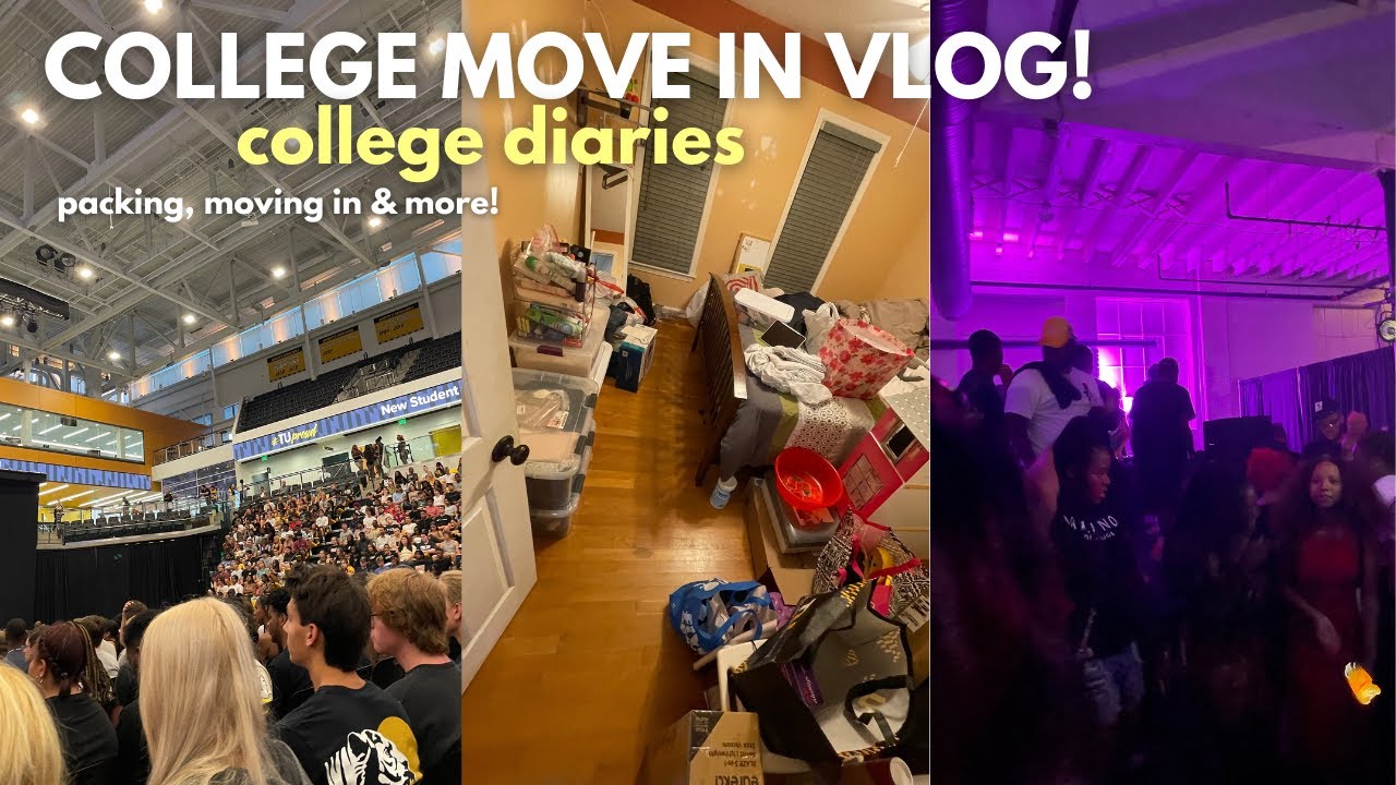 COLLEGE MOVE IN VLOG TOWSON UNIVERSITY HARRIS HALL!!! | College Diaries 01