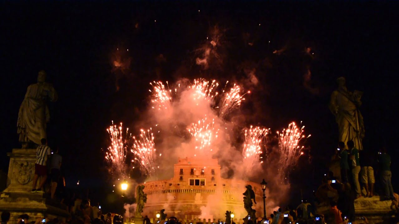 CASTEL SANT'ANGELO  I FUOCHI D'ARTIFICIO  29 GIUGNO 2014 riprese Piero Bonacci DI  PIERO BONACCI