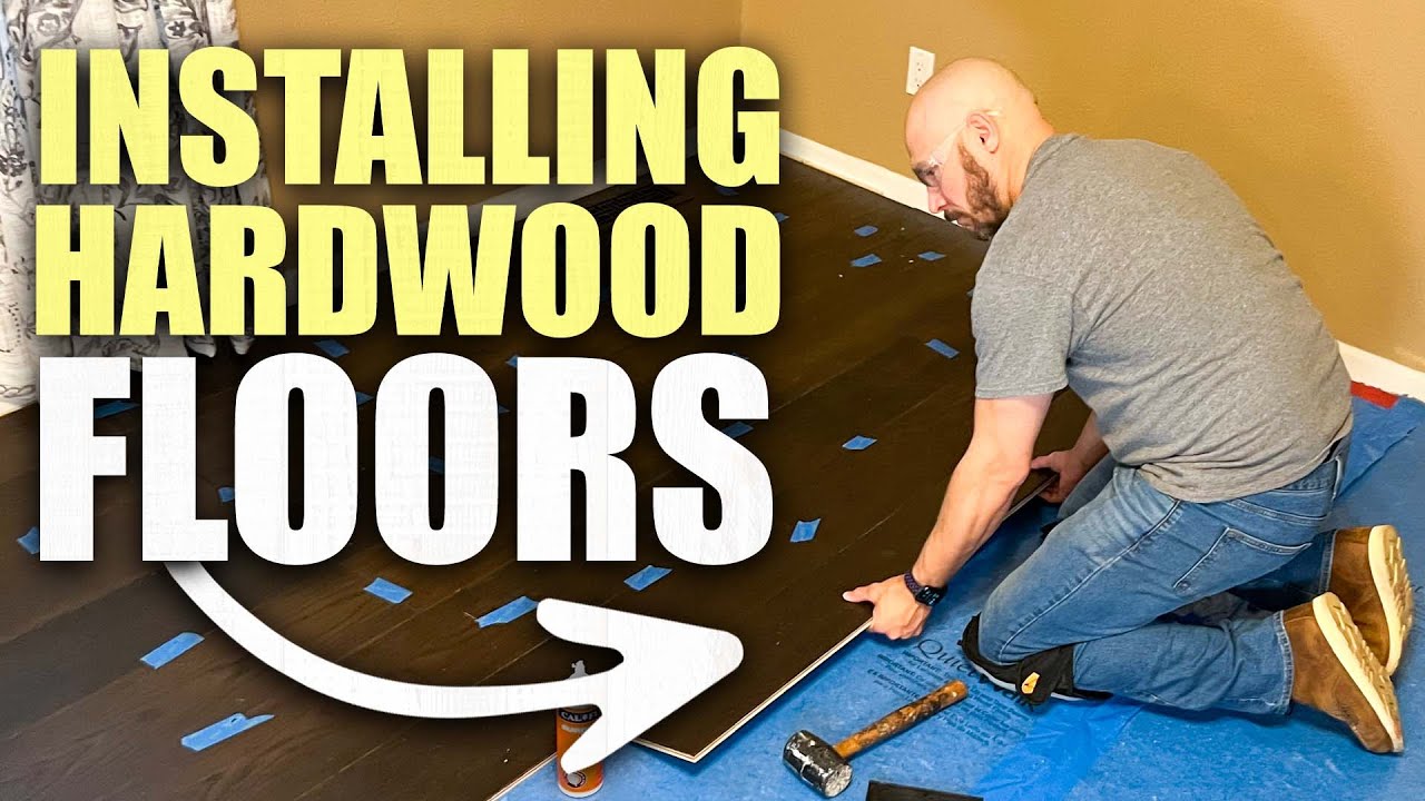 A Beginner Installs ENGINEERED Hardwood Floors for the First Time