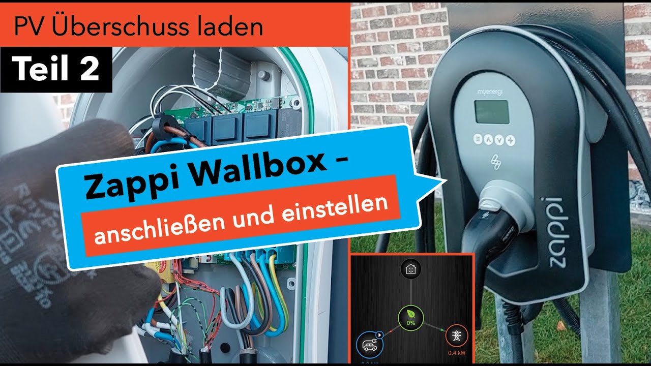 PV Überschuss laden Teil 2 – Wallbox Zappi verdrahten, einrichten und konfigurieren