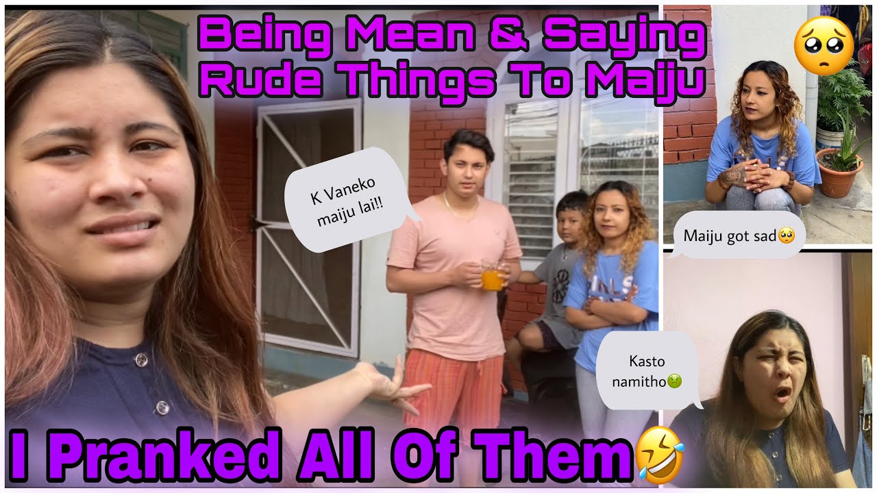 Pranked Maiju By Being Mean & Saying Rude Things!!! All Got Pranked 😂 !!!