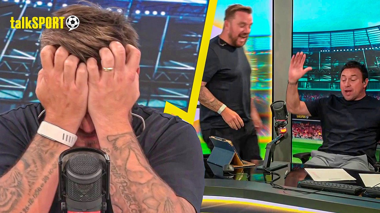 Jason Cundy BLOCKS Jamie O'Hara from STORMING OUT of the studio after Spurs LOSE to Aston Villa