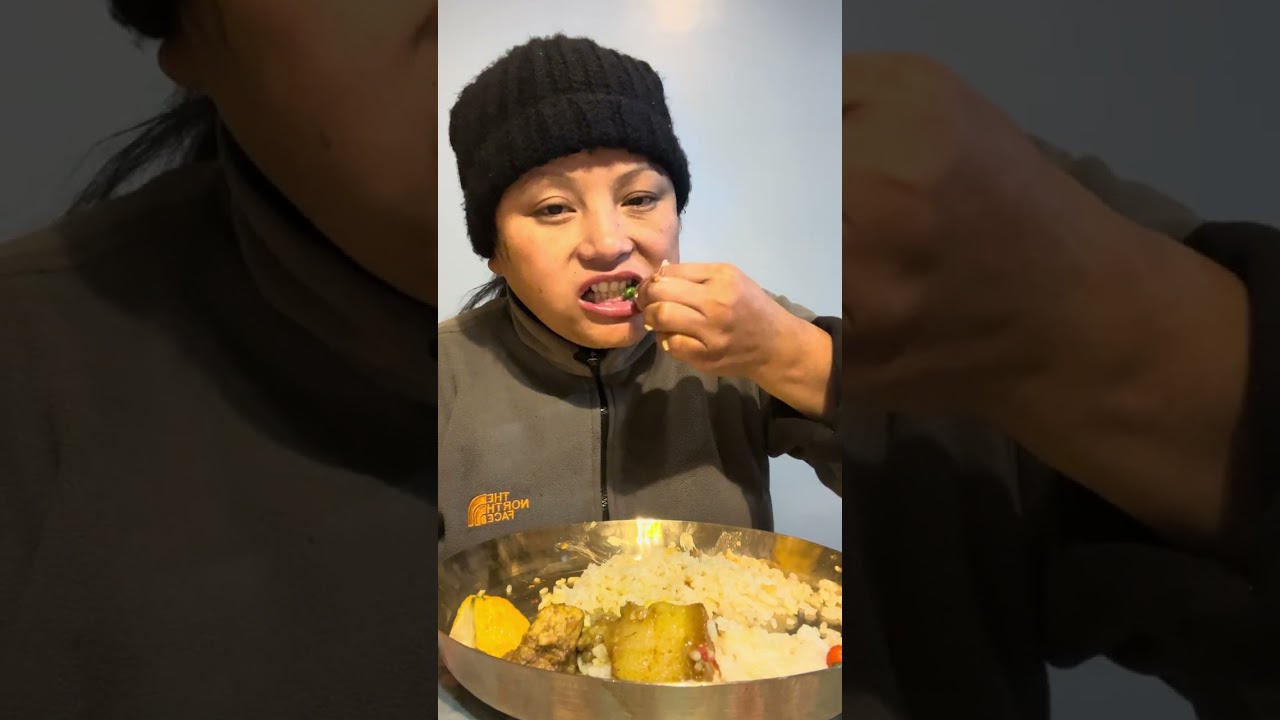 Pork rice 🍚 mukbang😋#subscribe #mukbang 