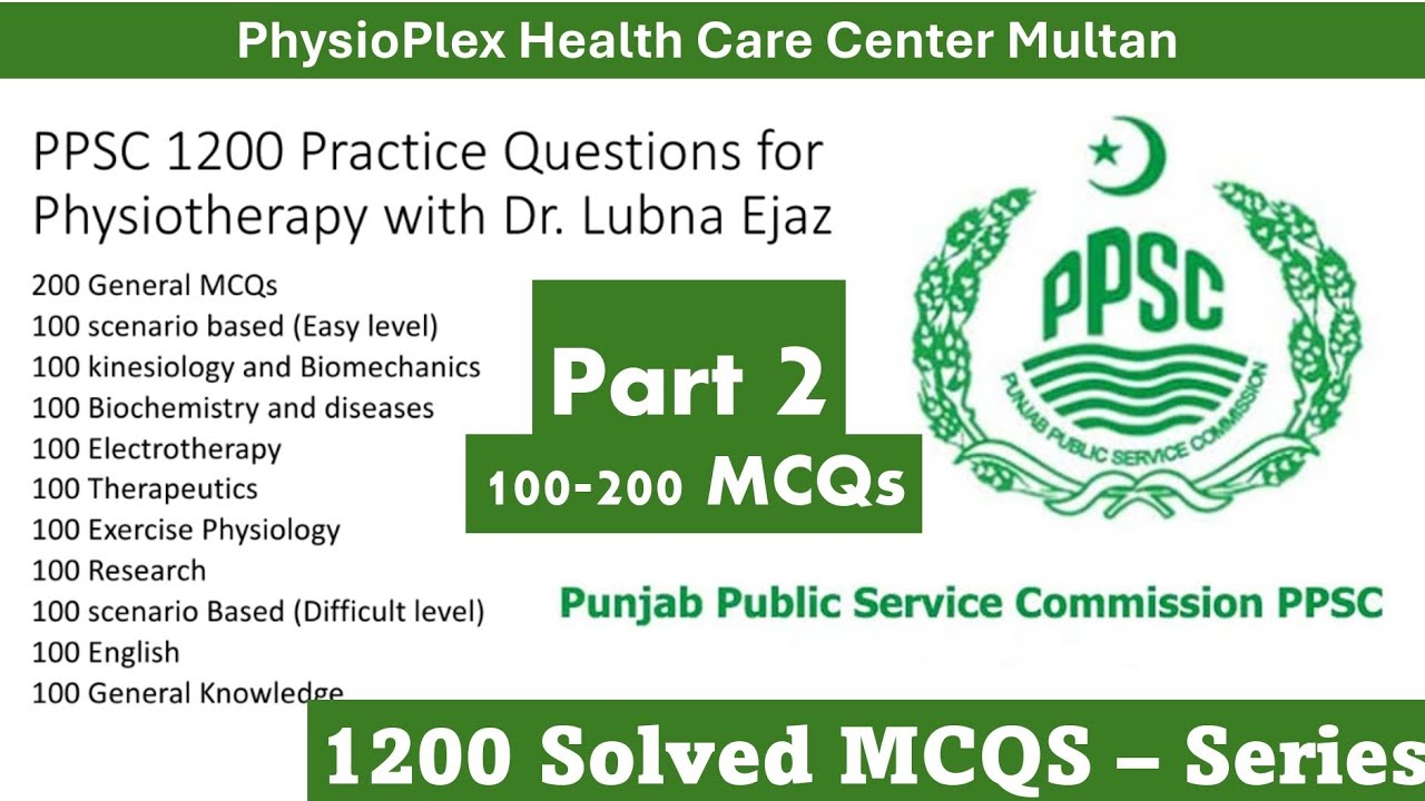 PPSC Solved Practice Question Series - 100-200 Solved MCQS |Part 2 -Guess Paper-1200  Mcqs 