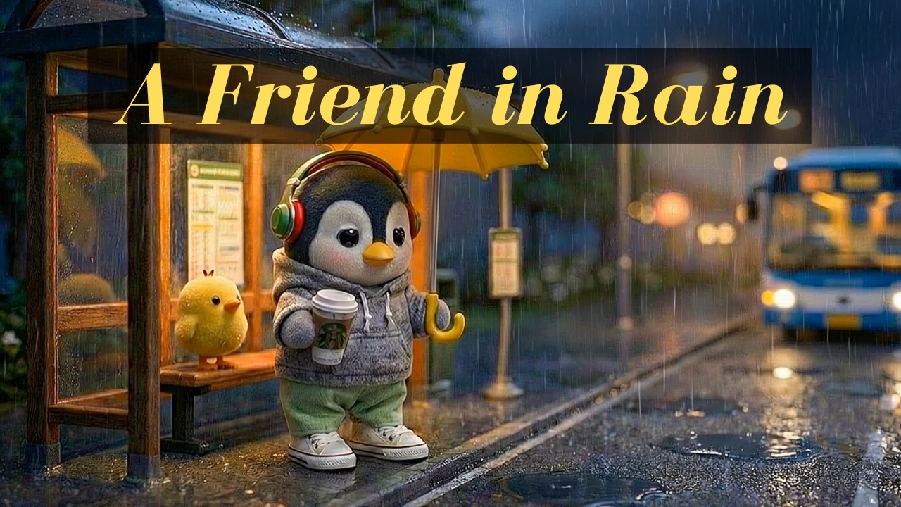 [Playlist] Cozy Rain and a Tiny Guest ☔️🐥 | Rainy Lofi for Study / Sleep / Relax (1 Hour)
