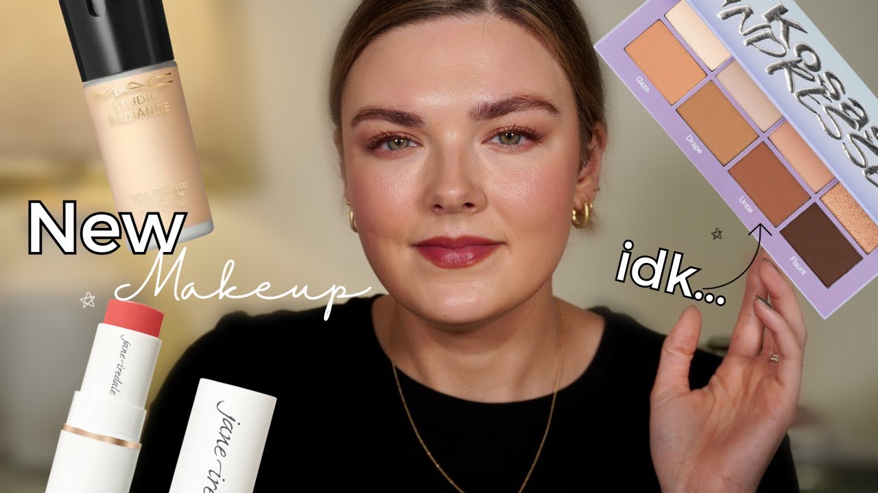 Trying New Makeup ✨ MAC Studio Radiance Serum Foundation & Kosas Undressed Eyeshadow Palette...