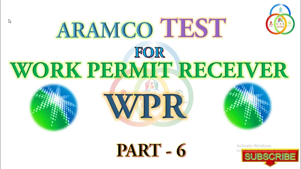 ARAMCO WPR TEST - 6| work permit receiver new syllabus exam 2022|#wpr #aramco #ARAMCO_WPR_TEST_2022
