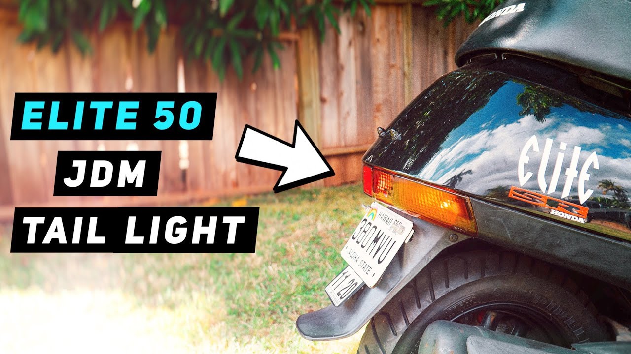 Honda Elite / Tact 50 - JDM Tail light Installation | Mitch's Scooter Stuff